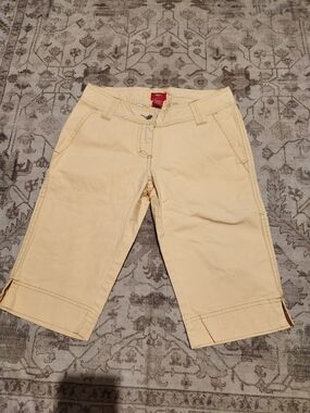XOXO Pale Yellow Bermuda Shorts with Belt Loops
